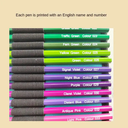 50 Color Wooden Color Pencil Hexagon Oil Color Pencil Curtain Suit Adult Art Student Painting Water Soluble Brush