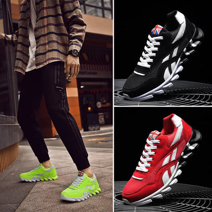 Sports Shoes Spring Men's Trend New Blade Shoes Korean Version Of Flying Weaving Breathable Foreign Trade Large Size Men's Shoes Stalls