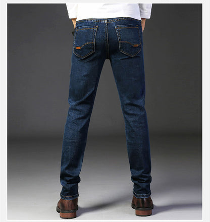 Men&#039;s Denim Trousers Casual Business Straight Trousers Loose Trousers Denim Trousers