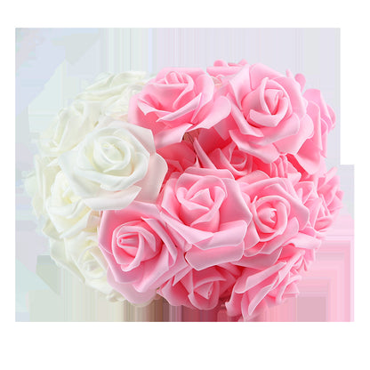 Girl's Heart Pink White Simulation Led Rose Lamp String Birthday Party Tanabata Wedding Decoration Lamp