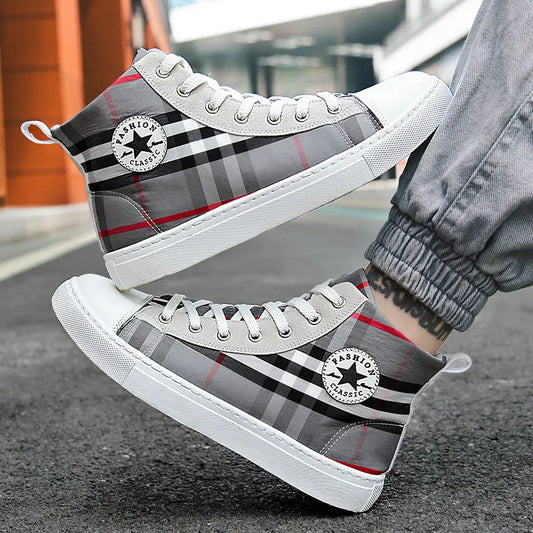Men's Shoes Breathable Thin New Trendy Shoes Korean Style Casual White Shoes Trendy Men's Umbrella Cloth Shoes For Men