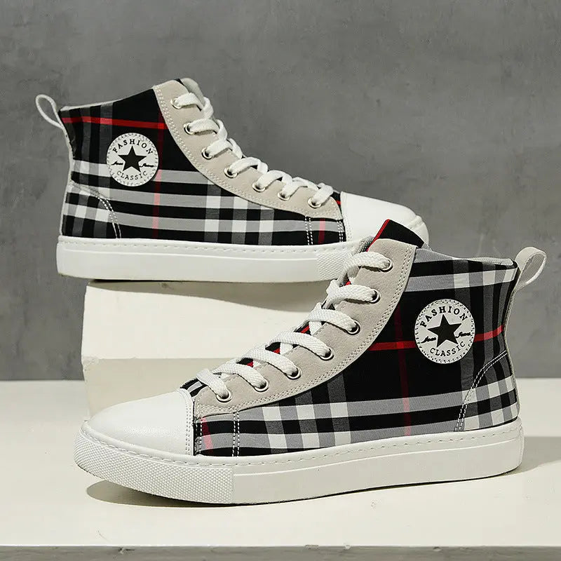 Men's Shoes Breathable Thin New Trendy Shoes Korean Style Casual White Shoes Trendy Men's Umbrella Cloth Shoes For Men