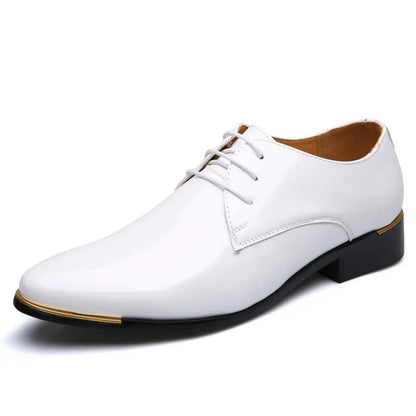 2019 Cross-border Large Size Men's Shoes Fashion Bright Leather Shoes Men's Shoes Lace-up Men's Shoes Manufacturers Wholesale