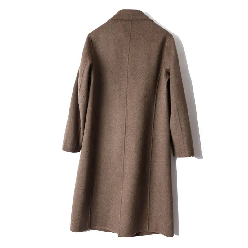 Pure Wool Double-Sided Woolen Coat Men's Mid-length Knee-Over-the-Knee Double-Sided Cashmere Coat