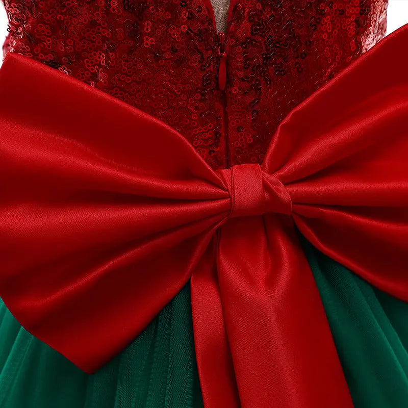 Christmas evening dress girls princess dress