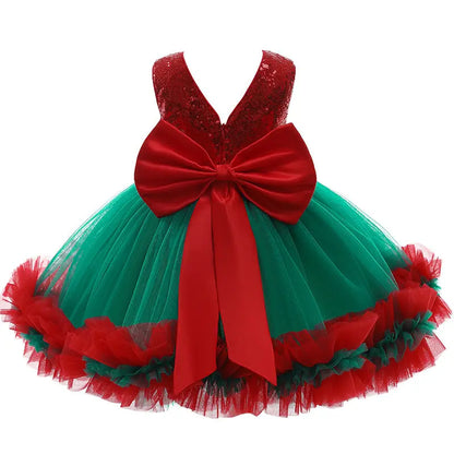 Christmas evening dress girls princess dress