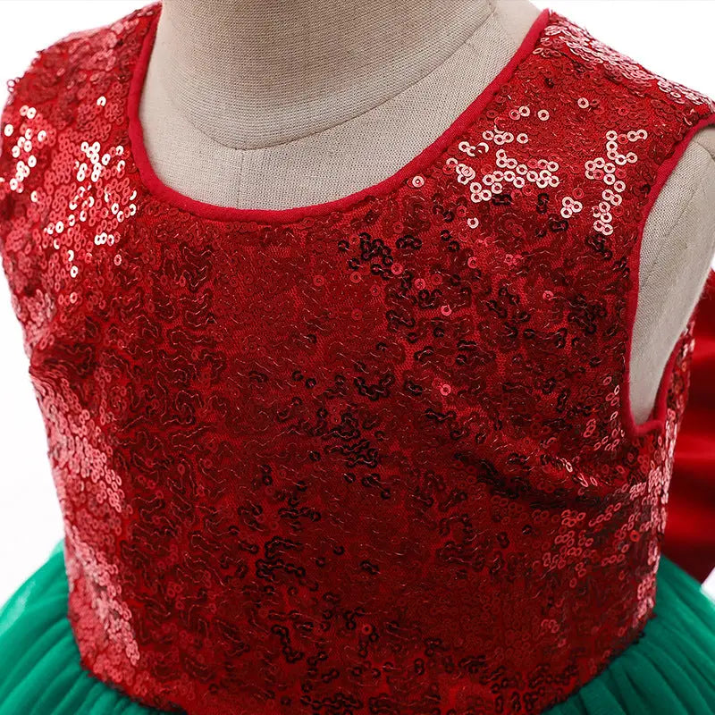 Christmas evening dress girls princess dress