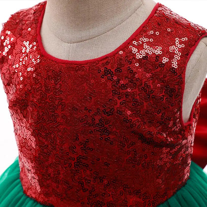 Christmas evening dress girls princess dress
