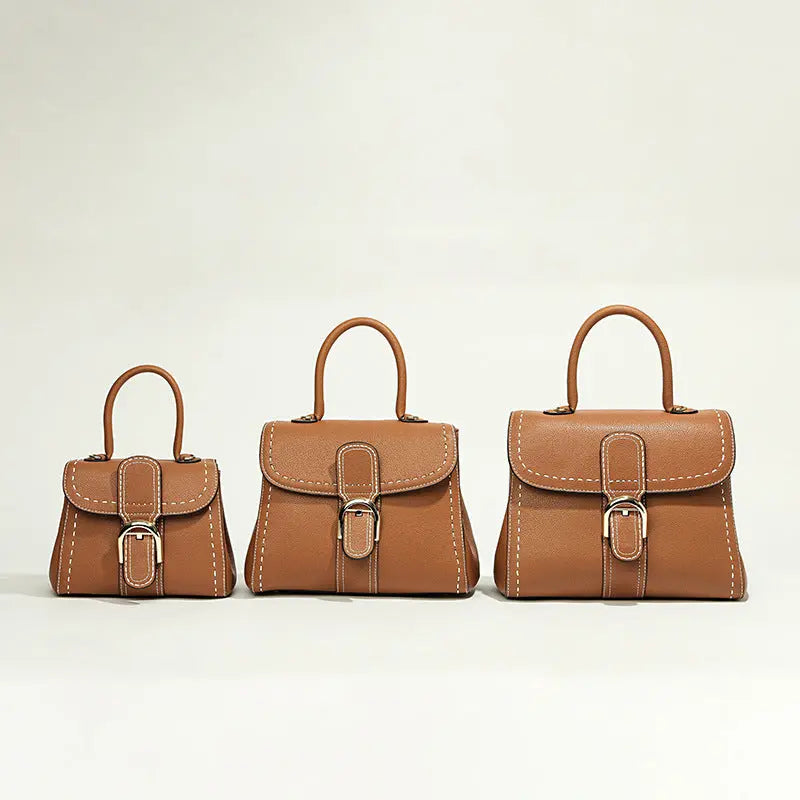 Belgian New Fashionable Genuine Leather Women's Bag First Layer Cowhide Versatile High-End Commuter Handbag