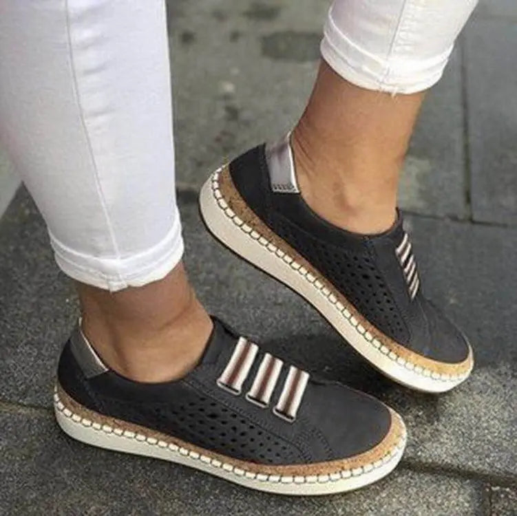 Foreign Trade Large Size 2020 Spring European And American Casual Women's Hollow Single Shoes Wholesale