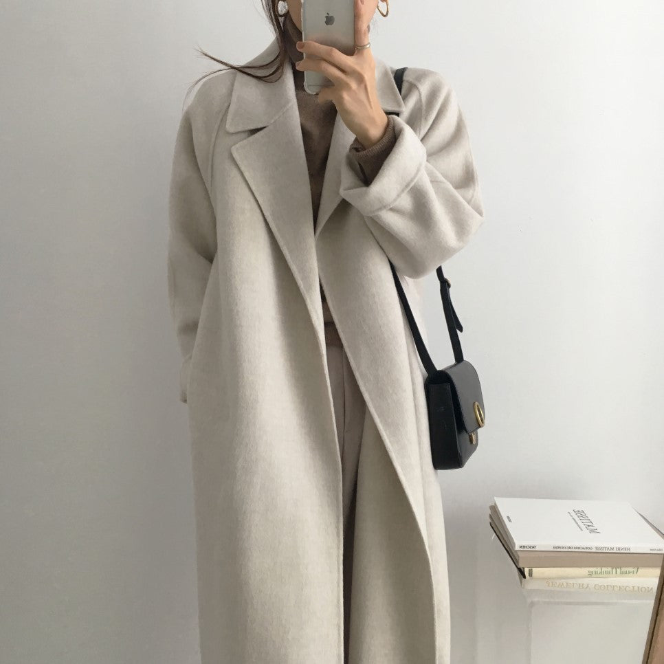 Double-sided Cashmere Coat Women&#039;s 2023 New Small Mid-length Autumn And Winter Temperament High-end Woolen Coat