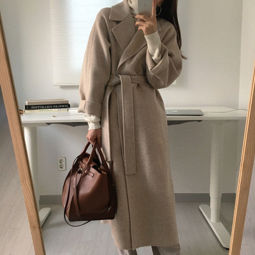 Double-sided Cashmere Coat Women&#039;s 2023 New Small Mid-length Autumn And Winter Temperament High-end Woolen Coat