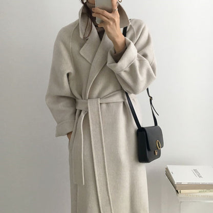 Double-sided Cashmere Coat Women&#039;s 2023 New Small Mid-length Autumn And Winter Temperament High-end Woolen Coat