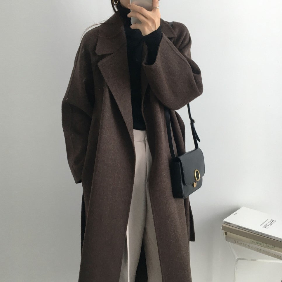 Double-sided Cashmere Coat Women&#039;s 2023 New Small Mid-length Autumn And Winter Temperament High-end Woolen Coat