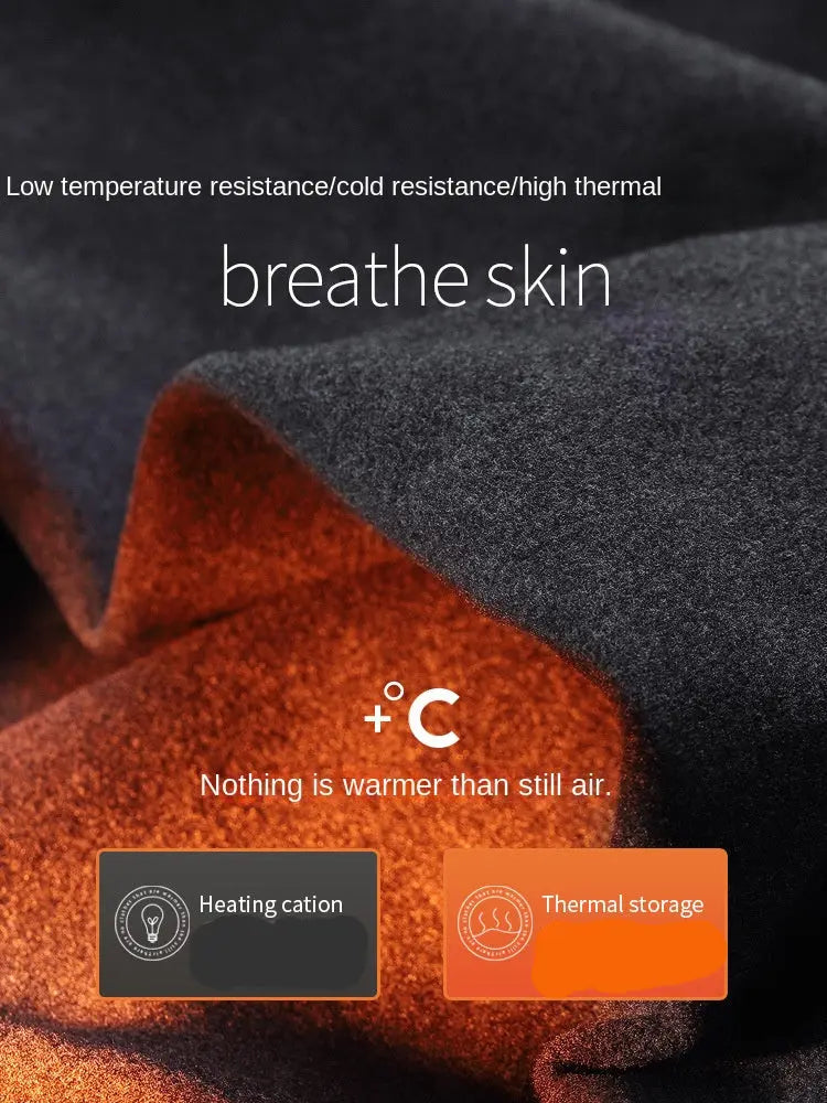 Double-Sided Velvet T-Shirt Men's Long-Sleeved 2025 Spring Mid-Collar Bottoming Shirt Sweatshirt Light Business Warm Half Turtleneck Top