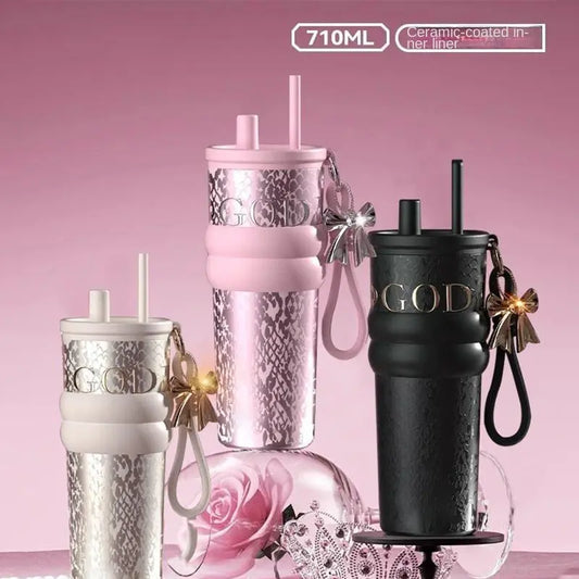 710ml Travel Tumbler Ceramic & 316 Stainless Steel Liner