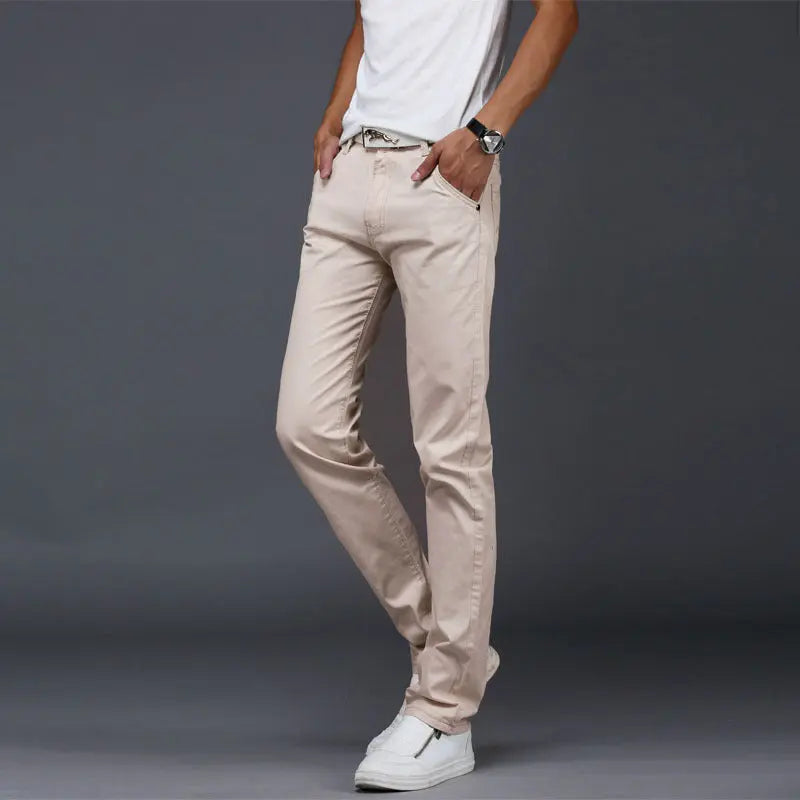 Cotton Casual Pants Men&amp;#039;s 2021 Spring And Summer New Youth Men&amp;#039;s Pants Slim Straight Tube Korean Version Spring Men&amp;#039;s Trousers