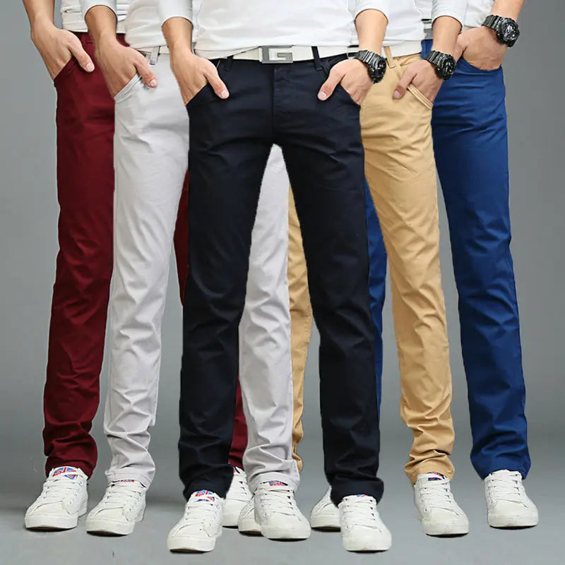 Cotton Casual Pants Men&amp;#039;s 2021 Spring And Summer New Youth Men&amp;#039;s Pants Slim Straight Tube Korean Version Spring Men&amp;#039;s Trousers