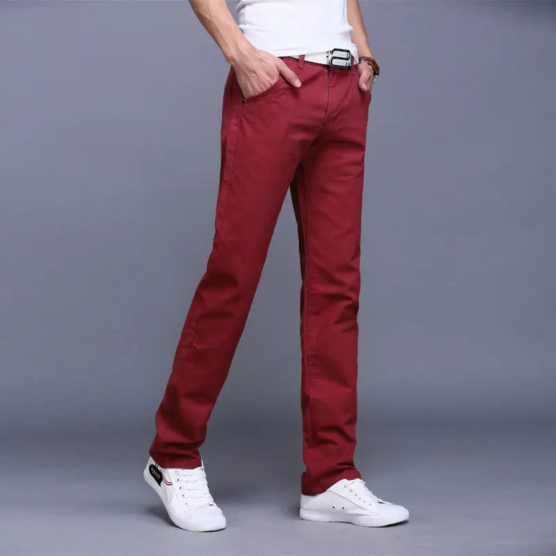 Cotton Casual Pants Men&amp;#039;s 2021 Spring And Summer New Youth Men&amp;#039;s Pants Slim Straight Tube Korean Version Spring Men&amp;#039;s Trousers