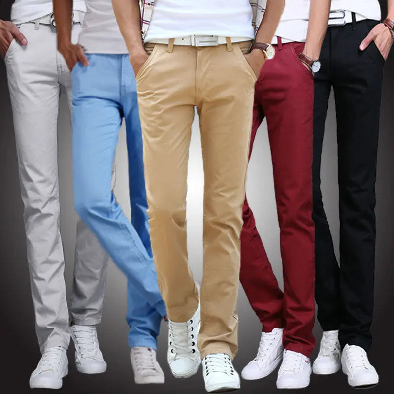 Cotton Casual Pants Men&amp;#039;s 2021 Spring And Summer New Youth Men&amp;#039;s Pants Slim Straight Tube Korean Version Spring Men&amp;#039;s Trousers