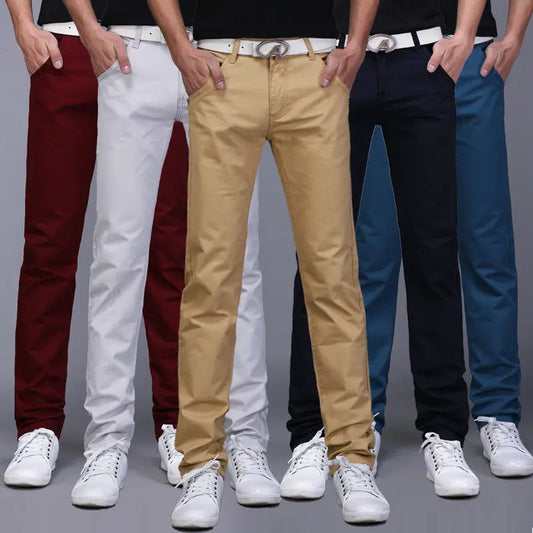 Cotton Casual Pants Men&amp;#039;s 2021 Spring And Summer New Youth Men&amp;#039;s Pants Slim Straight Tube Korean Version Spring Men&amp;#039;s Trousers