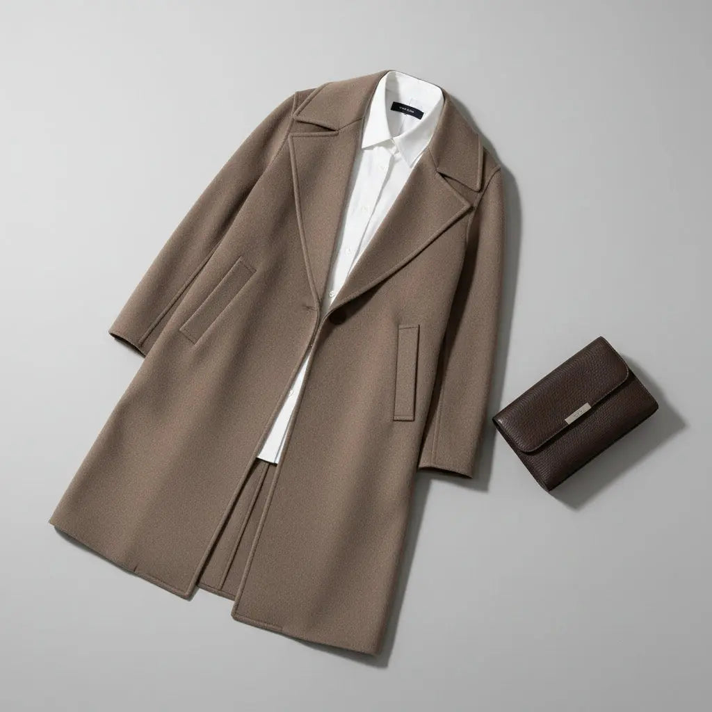 Pure Wool Double-Sided Woolen Coat Men's Mid-length Knee-Over-the-Knee Double-Sided Cashmere Coat