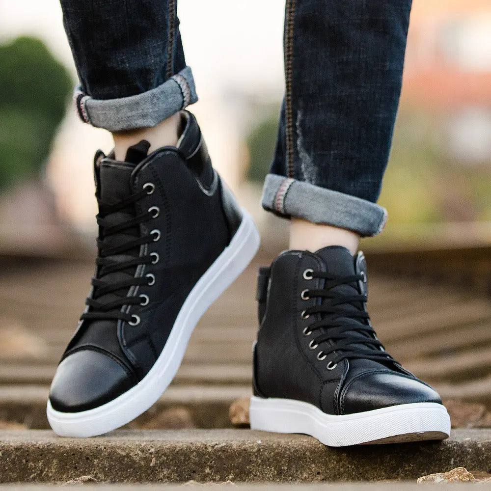 Lace Up AliExpress Cross-border Amazon Large Size High-top Men's Shoes Couple Shoes Skate Shoes Casual Shoes