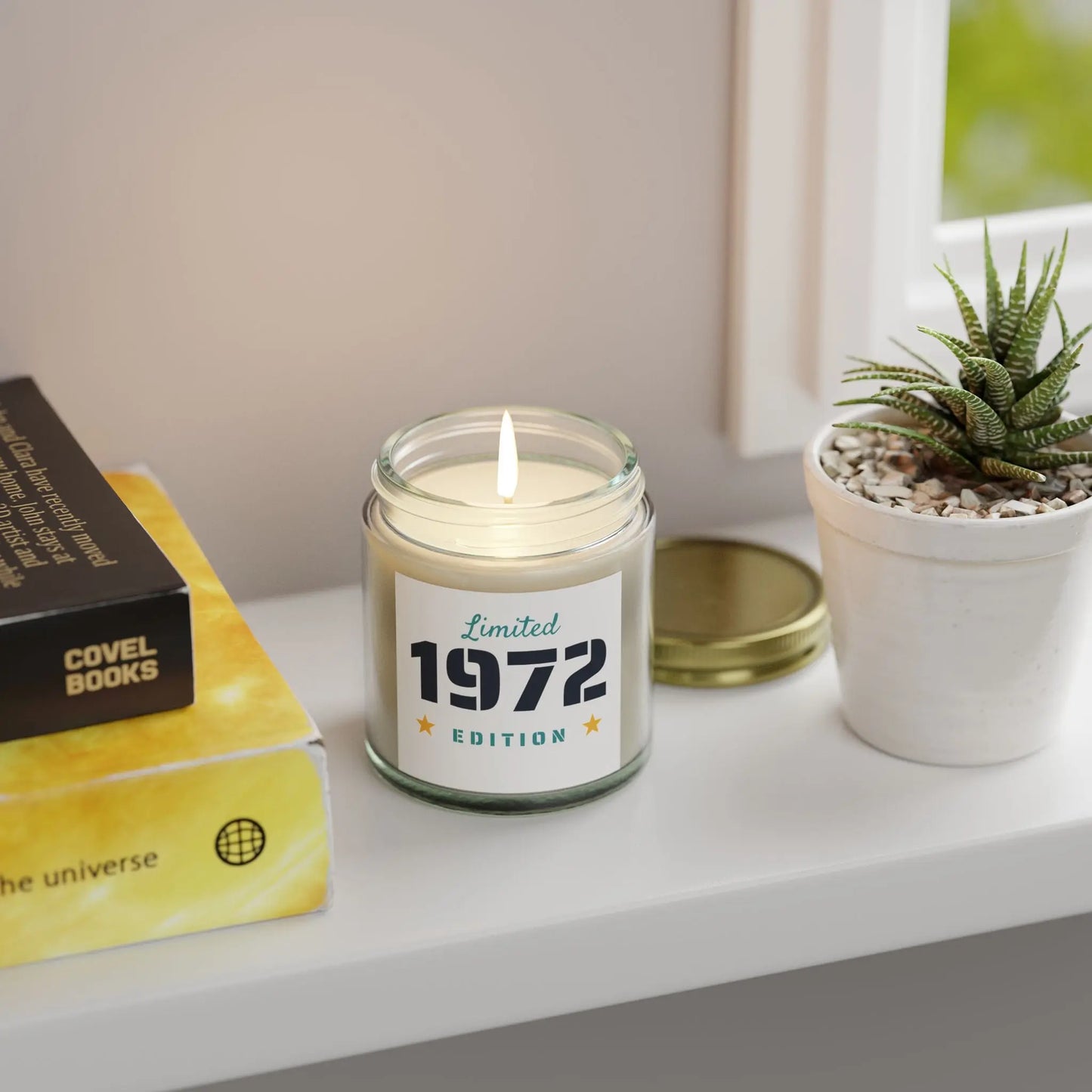 Limited Edition 1972 Coconut Apricot Scented Candles - Perfect Gift for Any Celebration Printify