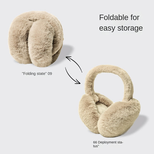 Plush Earmuffs Winter Women&#039;s Fashion Winter Warm Ear Bag Ear Protection Ear Cover Foldable Anti-freezing Earmuffs For Students