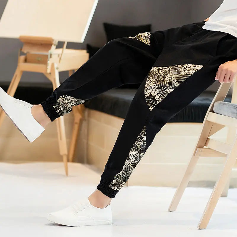 Chinese Style Skinny Pants Plus Size Casual Pants