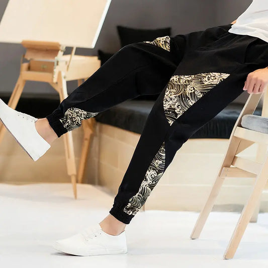 Chinese Style Skinny Pants Plus Size Casual Pants