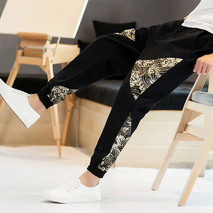 Chinese Style Skinny Pants Plus Size Casual Pants