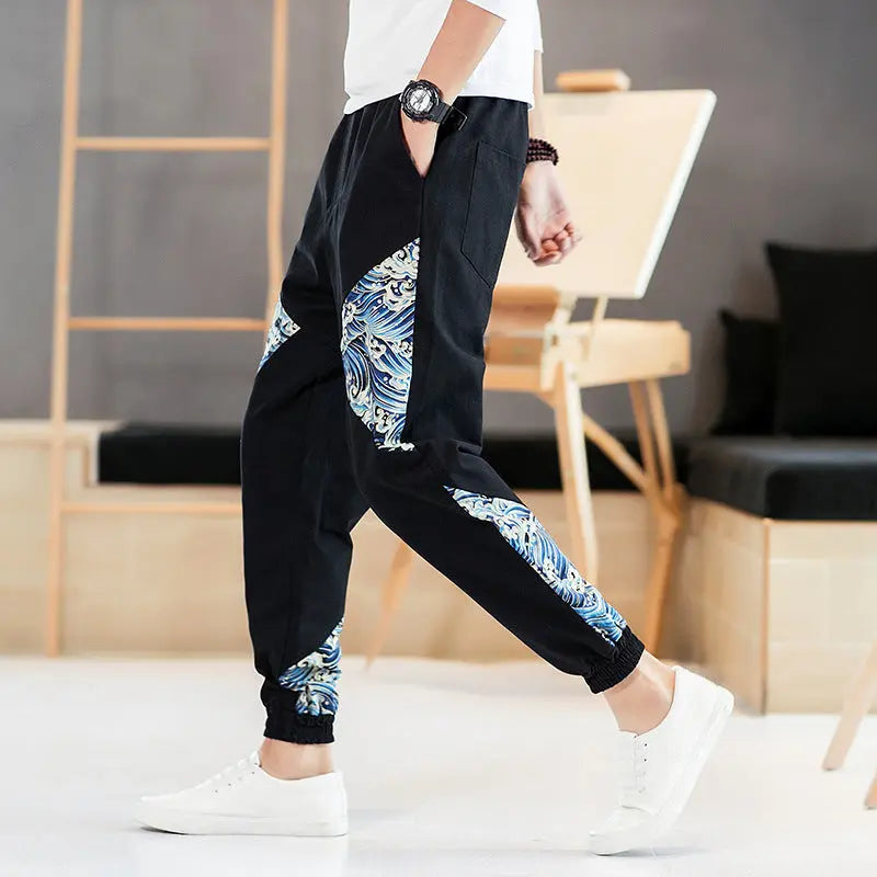 Chinese Style Skinny Pants Plus Size Casual Pants