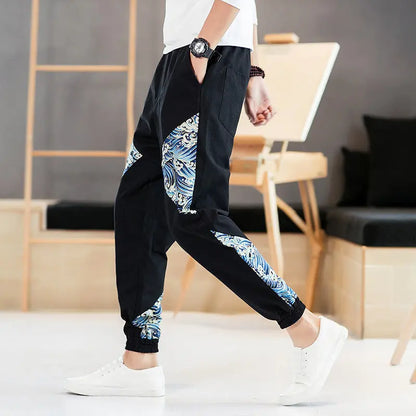 Chinese Style Skinny Pants Plus Size Casual Pants