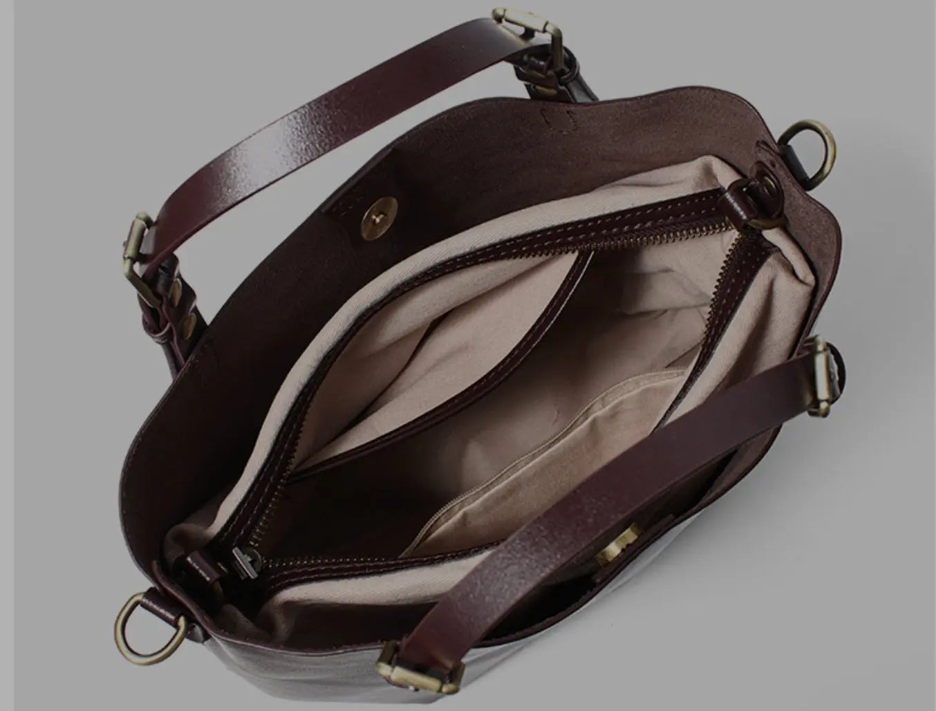 Women's Genuine Cowhide Leather Tote & Shoulder Bag