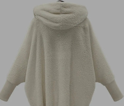 Aliexpress Wish Ebay2025 Autumn And Winter European And American Women's Clothing Solid Color Long-Sleeved Hooded Loose Plush Velvet Jacket For Women