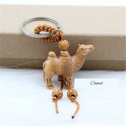 Three-dimensional Elephant Camel Horse Turtle Pendant Key chain
