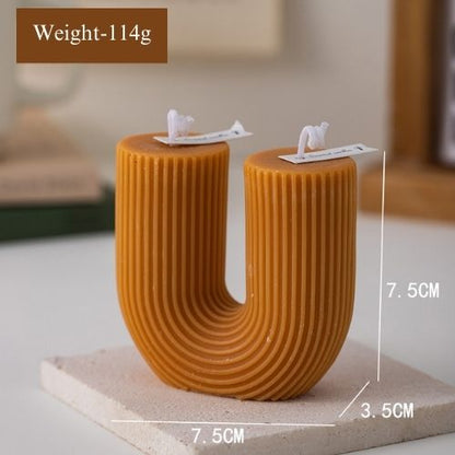 New Creative Geometric Column Wax Aromatherapy Candle Home Decoration Gift