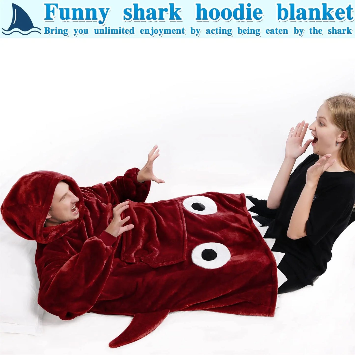 Shark Hoodie Blanket  Warm Home Animal Pajamas