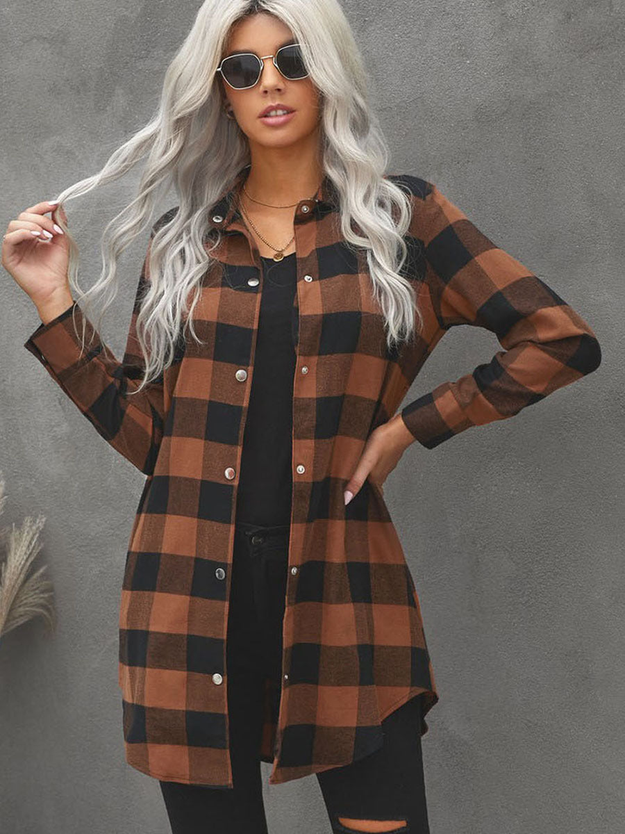 Plaid Shirt Women Long-sleeved Autumn And Winter 