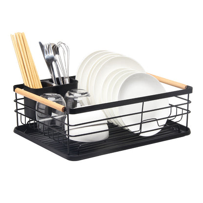 Wrought Iron Tableware Storage Dish Rack Multifunctional Kitchen Racks Large Capacity Drain Dish Rack