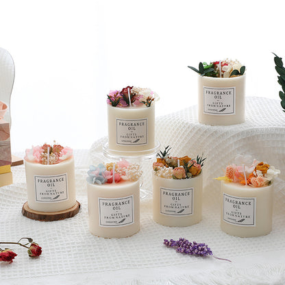 Aromatherapy Candle Gift Box Immortal Flower Aromatherapy Candle Flower Series Hand Gift Aromatherapy Candle Smokeless Soybean Wax