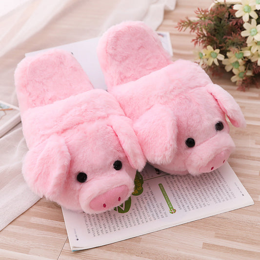 Cute Pink Pig Slippers