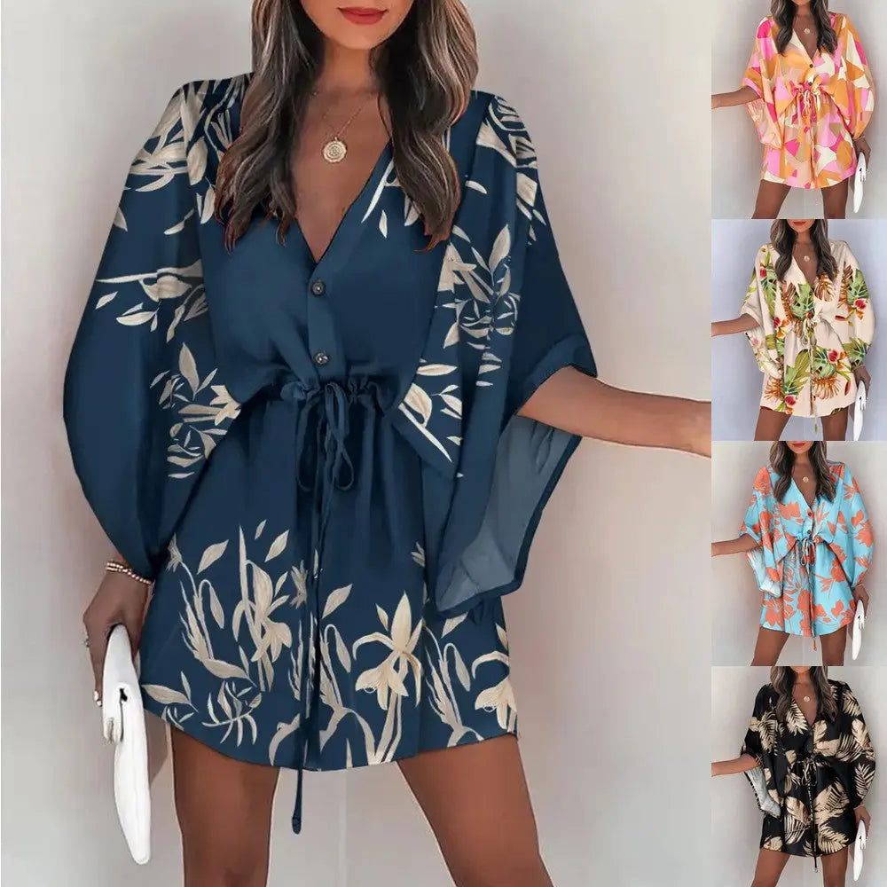 Printed Shirt Dress