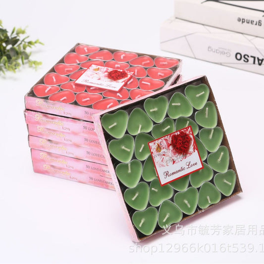 Smokeless Tea Wax Fire Paint Candle 2 Hours Smokeless Warm Tea Heating Aromatherapy Candle Valentine's Day Pose Confession Artifact