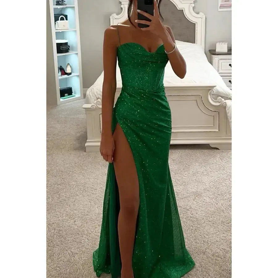 Cross-border Women Fashion Sexy Amazon European And American Temu Hot Dress Long Dress Banquet Evening Dress Dress
