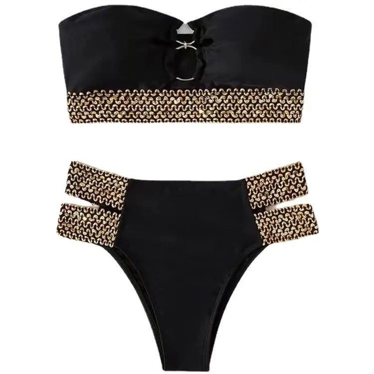 Irregular Split Swimsuit