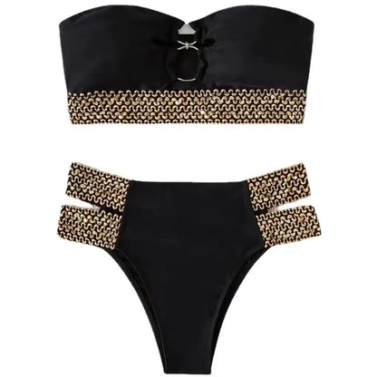 Irregular Split Swimsuit