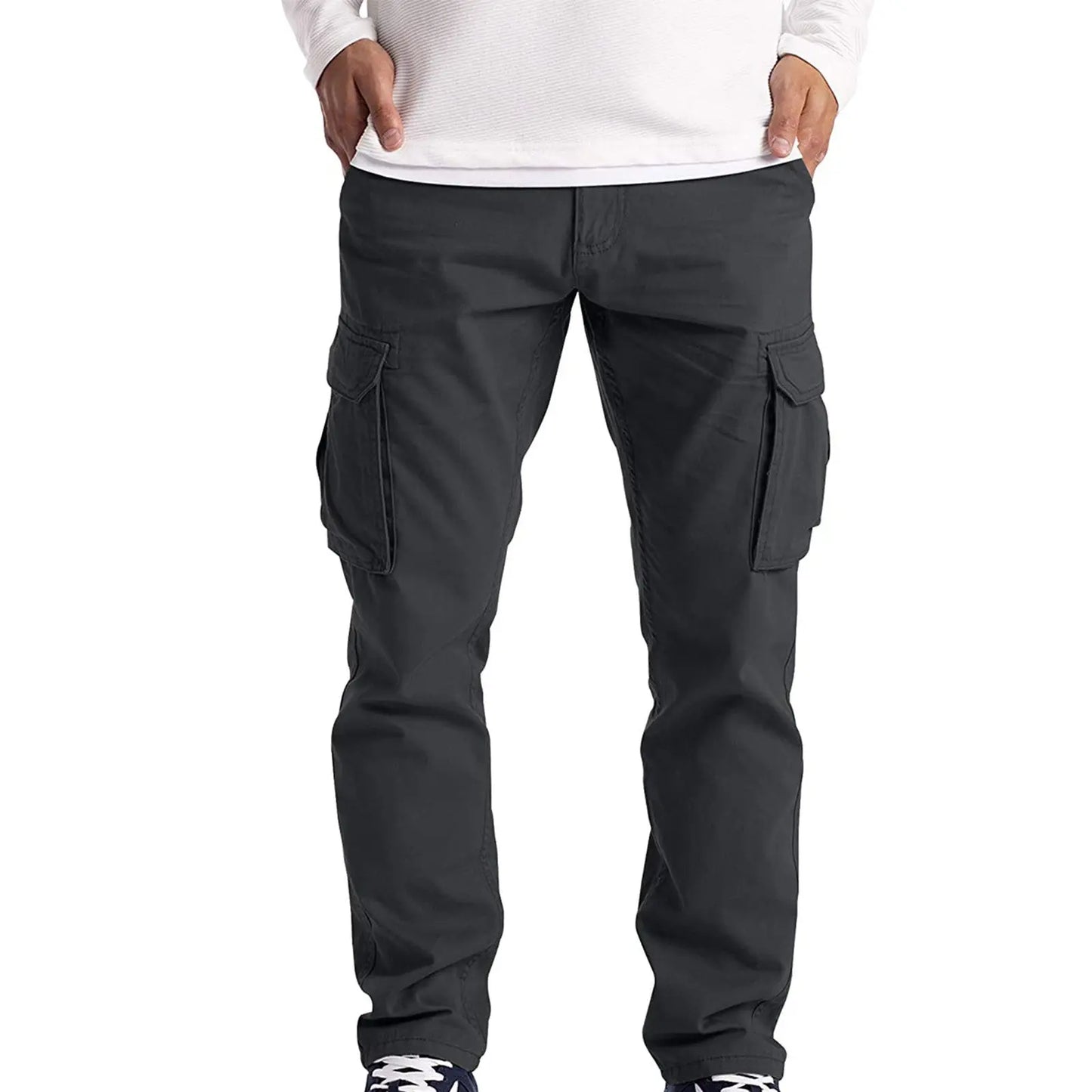 Spring And Summer Men's Casual Pants Men's Youth Overalls Multi-pocket Straight Trousers Men's Tide