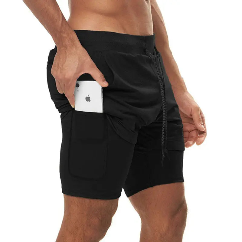 New Crazy Muscle Men&amp;#039;s Sports Shorts Outdoor Leisure Running Training Multi-pocket Loose Double-layer Fitness Pants